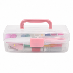 Portable Sewing Box Organizer | Multi-Compartment Sewing Kit Storage Case - Habitt