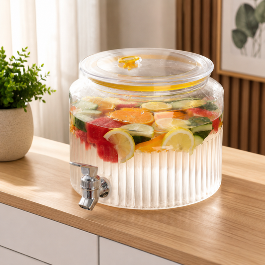 Acrylic Water Dispenser 5.6L – Transparent Beverage Dispenser with Tap for Home & Entertaining
