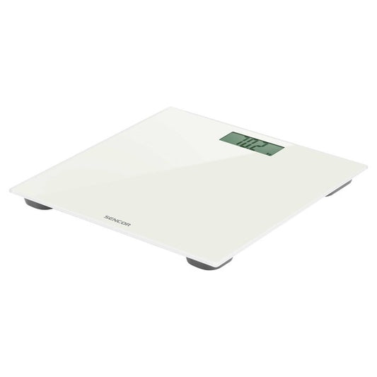 Sencor SBS 2301WH Digital Personal Weighing Scale – Slim Tempered Glass Bathroom Scale with LCD Display, 150 kg Capacity