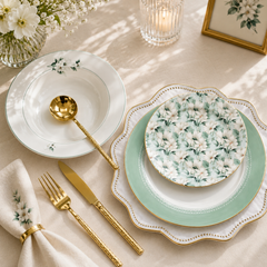 Deluxe 18-Piece Plate Set | Elegant Tableware Collection for Dining