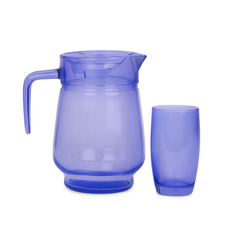 Purple-Tinted Glass Water Set – 7-Piece Jug & Tumbler Set (1.25 L Jug + 320 ml Glasses)