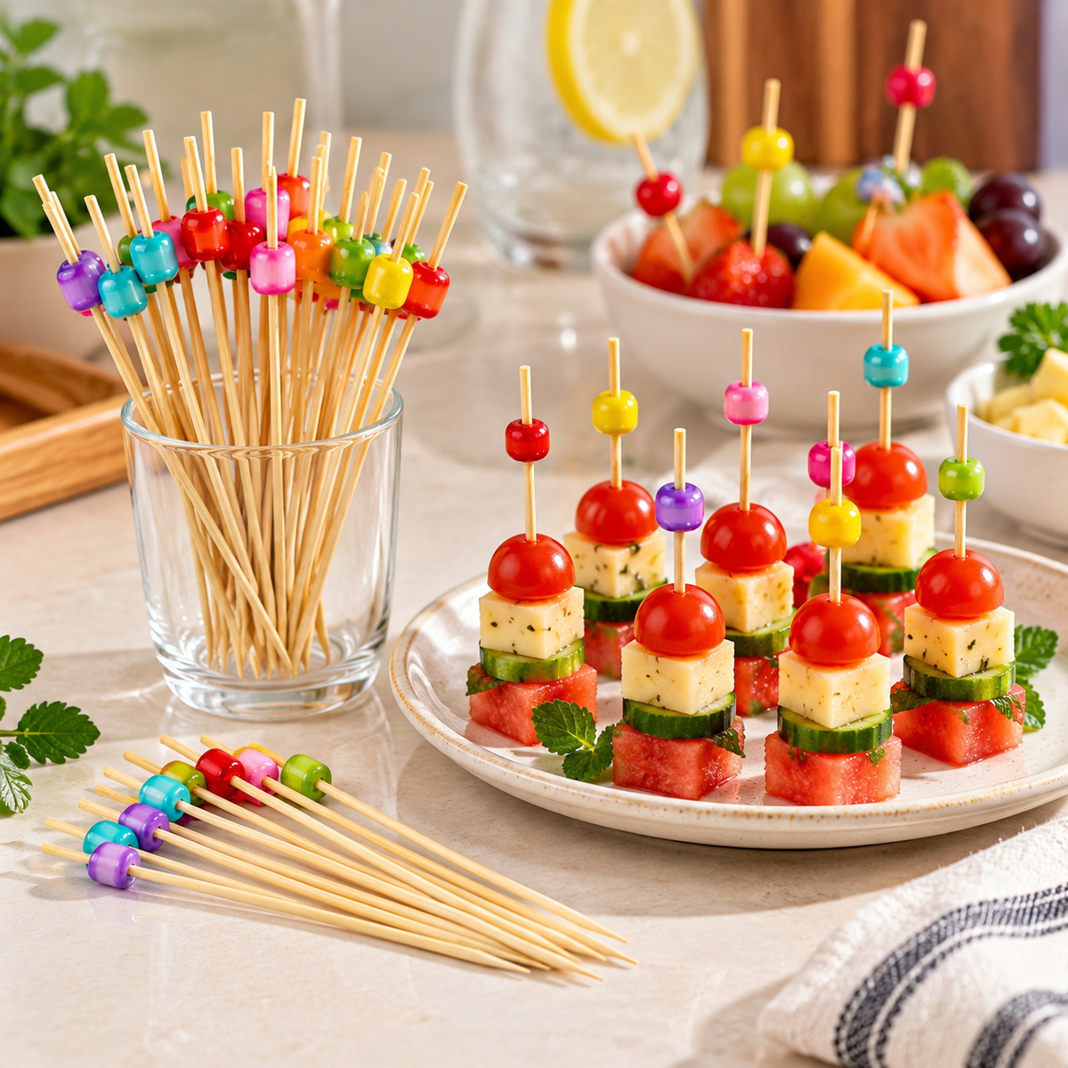 Decorative Bamboo Skewers Set