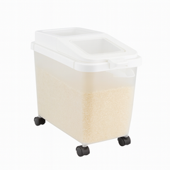 10KG Rice Storage Box with Wheels – Airtight Cereal Dispenser for Rice, Grains & Dry Food