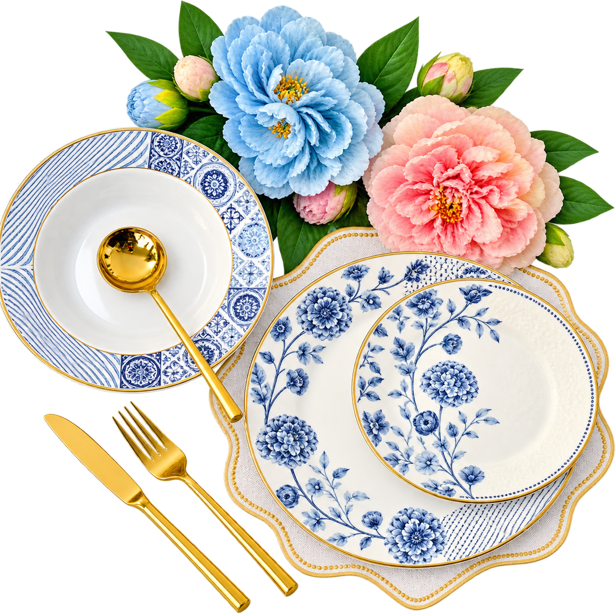 18 PCS Contemporary Plate Set – Elegant Dinnerware Collection for Every Table