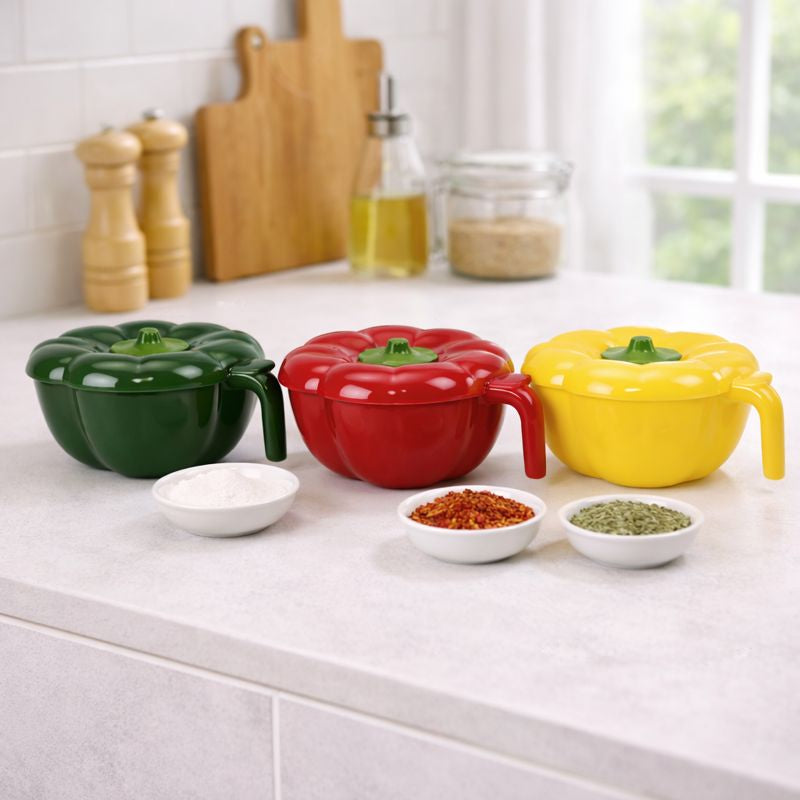 1 PC Capsicum Seasoning Jar – Assorted Colours - Habitt