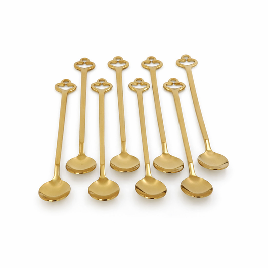 Elegant Gold Tea Spoon Set (6 Pieces) – Luxury Dessert & Tea Spoons