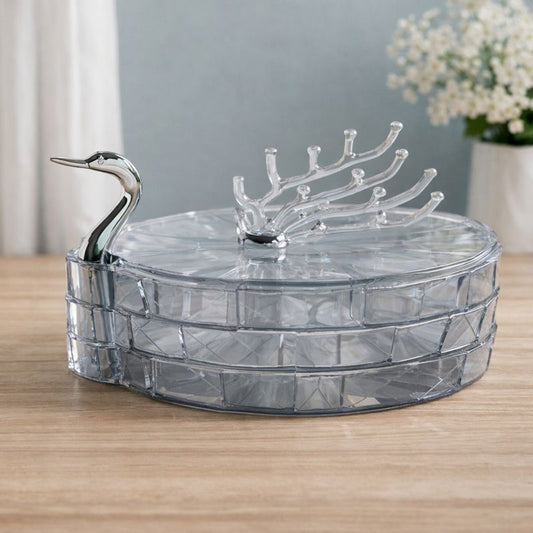 Swan Dream Jewelry Box – Transparent Decorative Jewelry Storage Organizer
