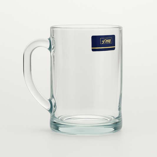 380 ml Heavy Glass Juice Mug – Classic Clear Beverage Mug Set of 6 for Juice, Water, Lassi & Shakes