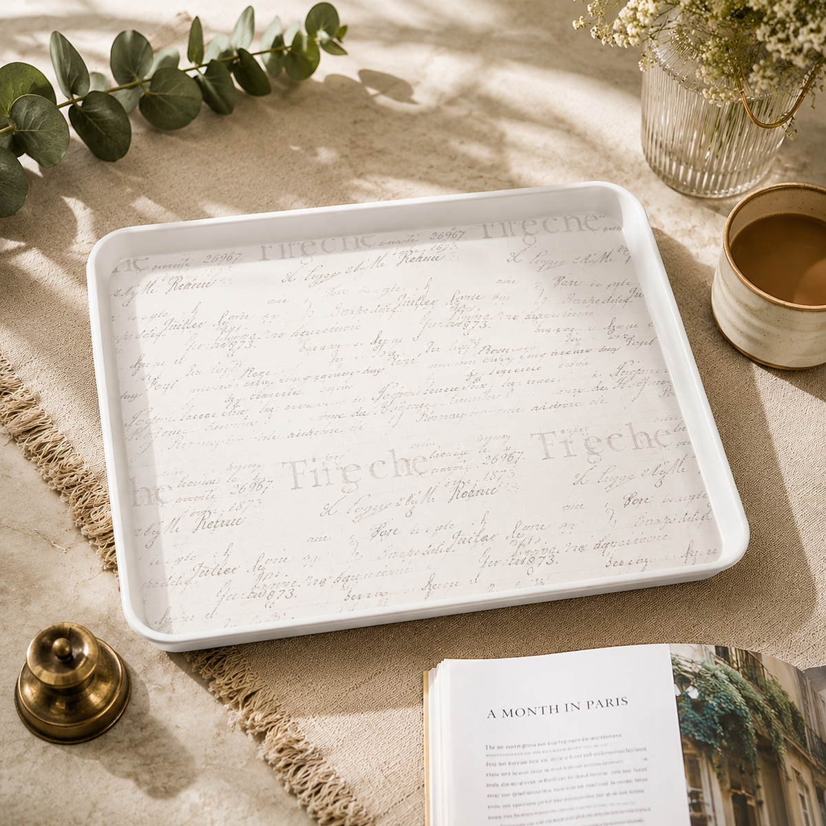 Silver Lines Design Melamine Serving Tray – 144C