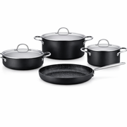 Doria 7 Pcs Cookware Set – Premium Nonstick Aluminium Cookware with Glass Lids - Habitt