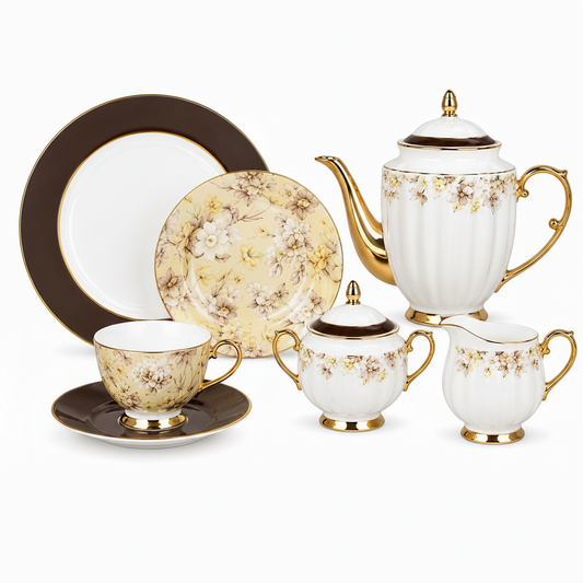 Prestige 24-Piece Tea Set | Stylish Complete Tea Serving Collection