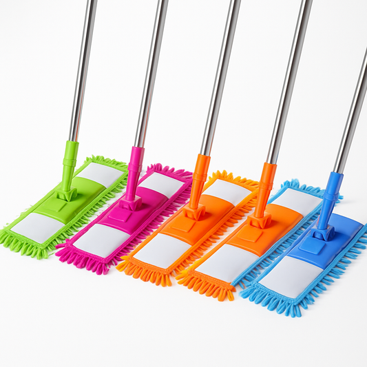 1Pc Premium Microfiber Dry Mop – Lightweight Flat Mop for Hardwood, Tile & Laminate Floors