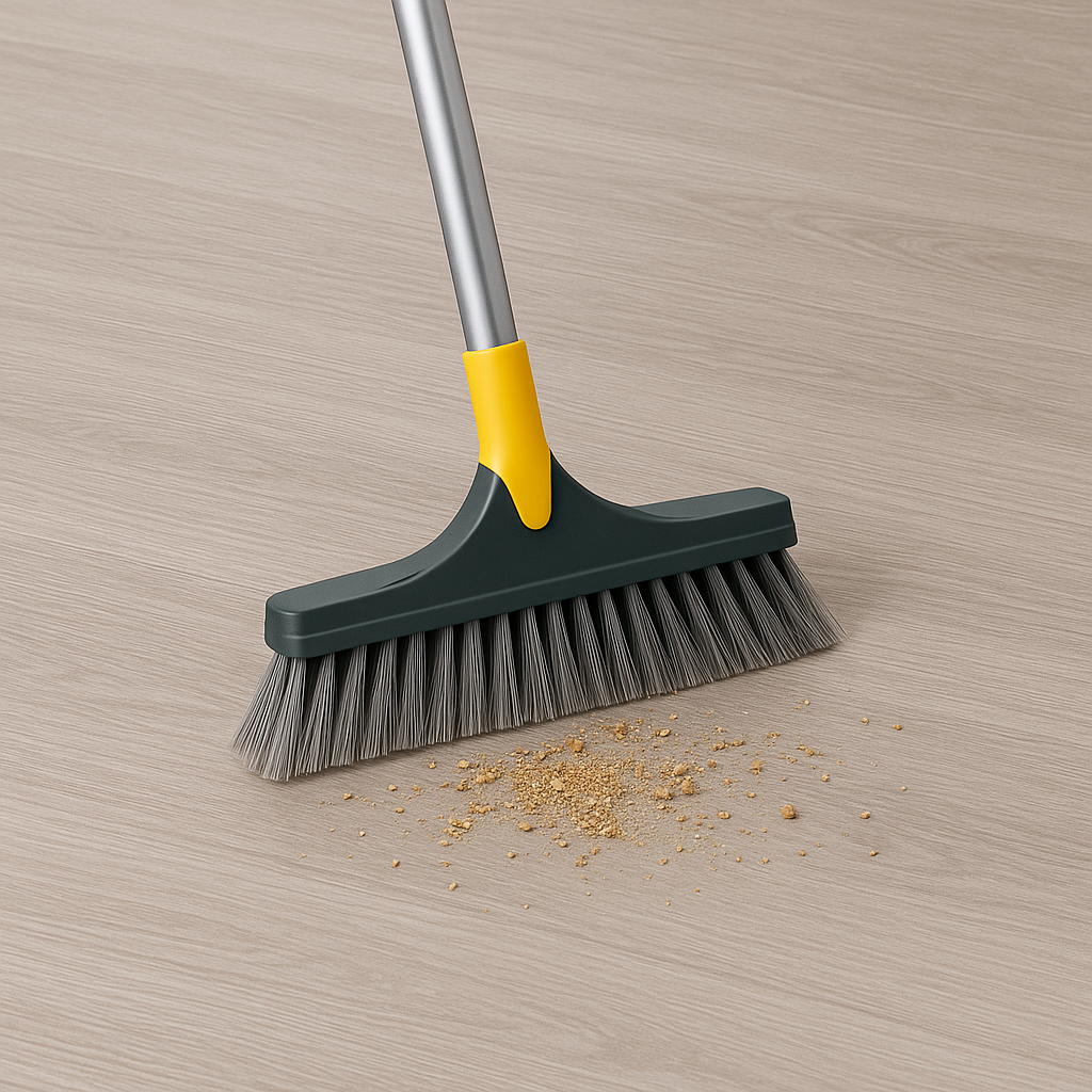 3-in-1 Floor Duster & Wiper – Multi-Purpose Cleaning Brush with Scraper