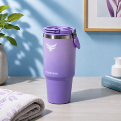 Assorted Premium Insulated Travel Tumbler with Handle | Stylish Hot & Cold Drink Cup