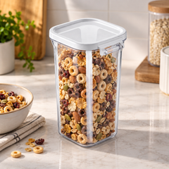 Small Flip Lid Grey Food Container Jar | Kitchen Storage Container
