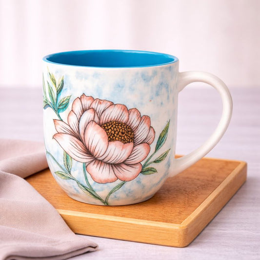 Floral Ceramic Mug – 400ml (BR2003)
