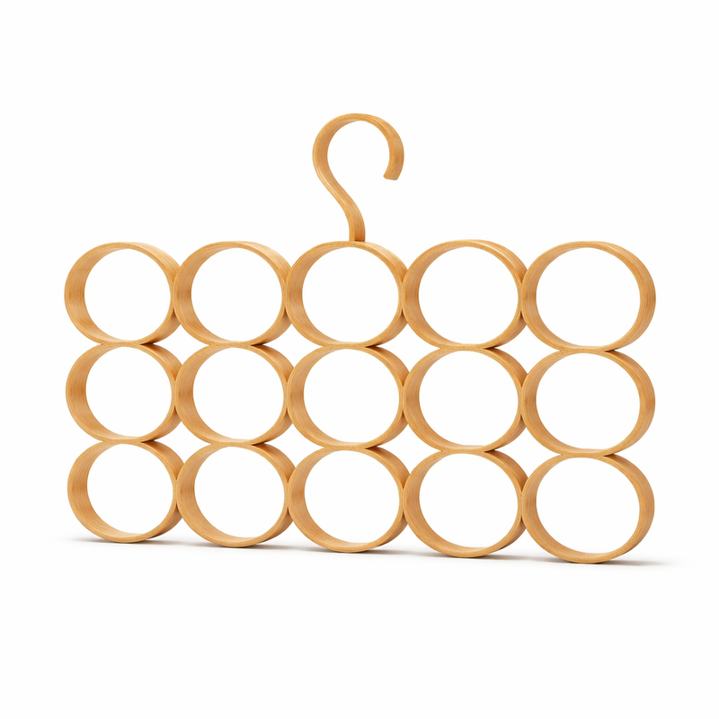 1Pc Imperial Scarf Hanger 15 Hole Pure – Multi-Ring Closet Organizer for Scarves, Ties & Accessories - Habitt