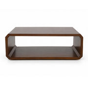 Aurra Wooden Coffee Table | Modern Center Table with Open Storage Shelf - Habitt