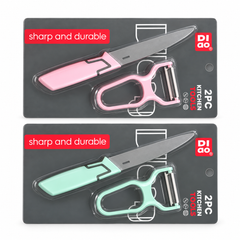 2 Pcs Kitchen Knife & Peeler Set –Assorted
