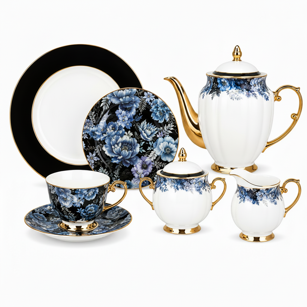 Exquisite 24-Piece Tea Set | Complete Tea Serving Collection