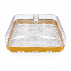 Elegant Square Dry Fruit Serving Dish with Lid – Small & Large