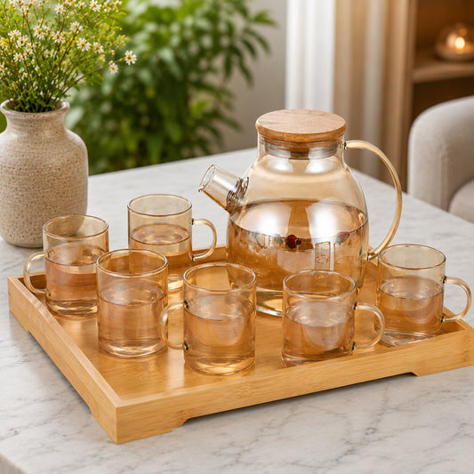 Elegant Kava Set with Pot & Matching Cups