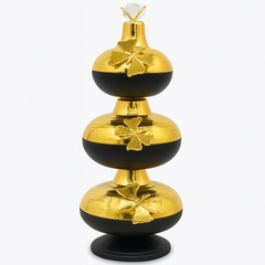 Luxury Black & Gold Candy Jar Set – 2 Tier or 3 Tier Decorative Storage