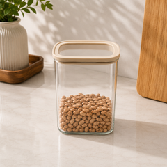 1500ML Transparent Storage Jar with Silicone Cap | Kitchen Storage Container
