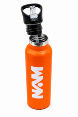 Sport Straw Vacuum Insulated Bottle – Orange Stainless Steel Water Bottle - Habitt