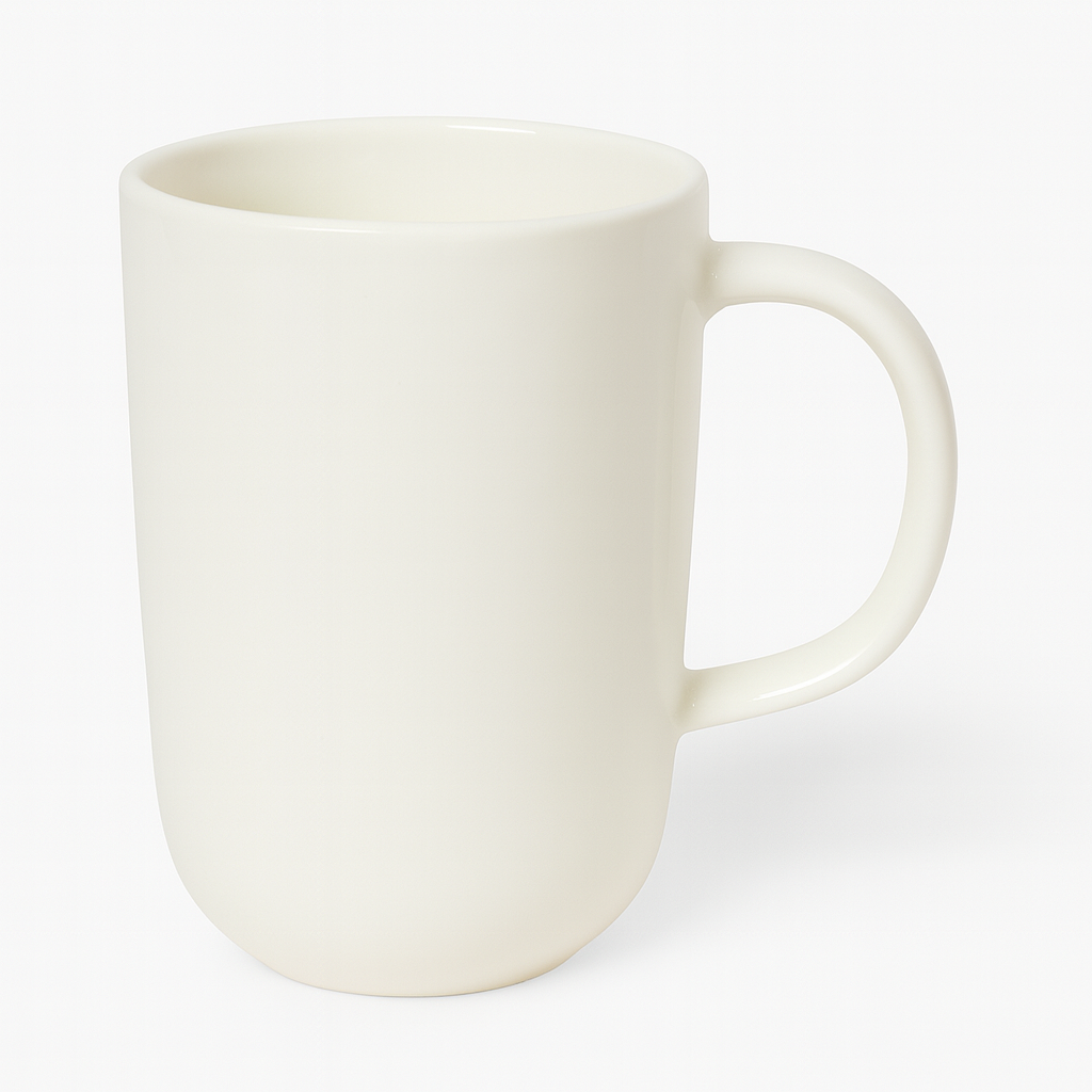 Classic Ivory Ceramic Mug – Minimalist Coffee & Tea Cup