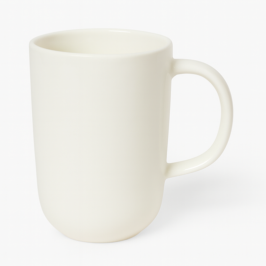 Classic Ivory Ceramic Mug – Minimalist Coffee & Tea Cup