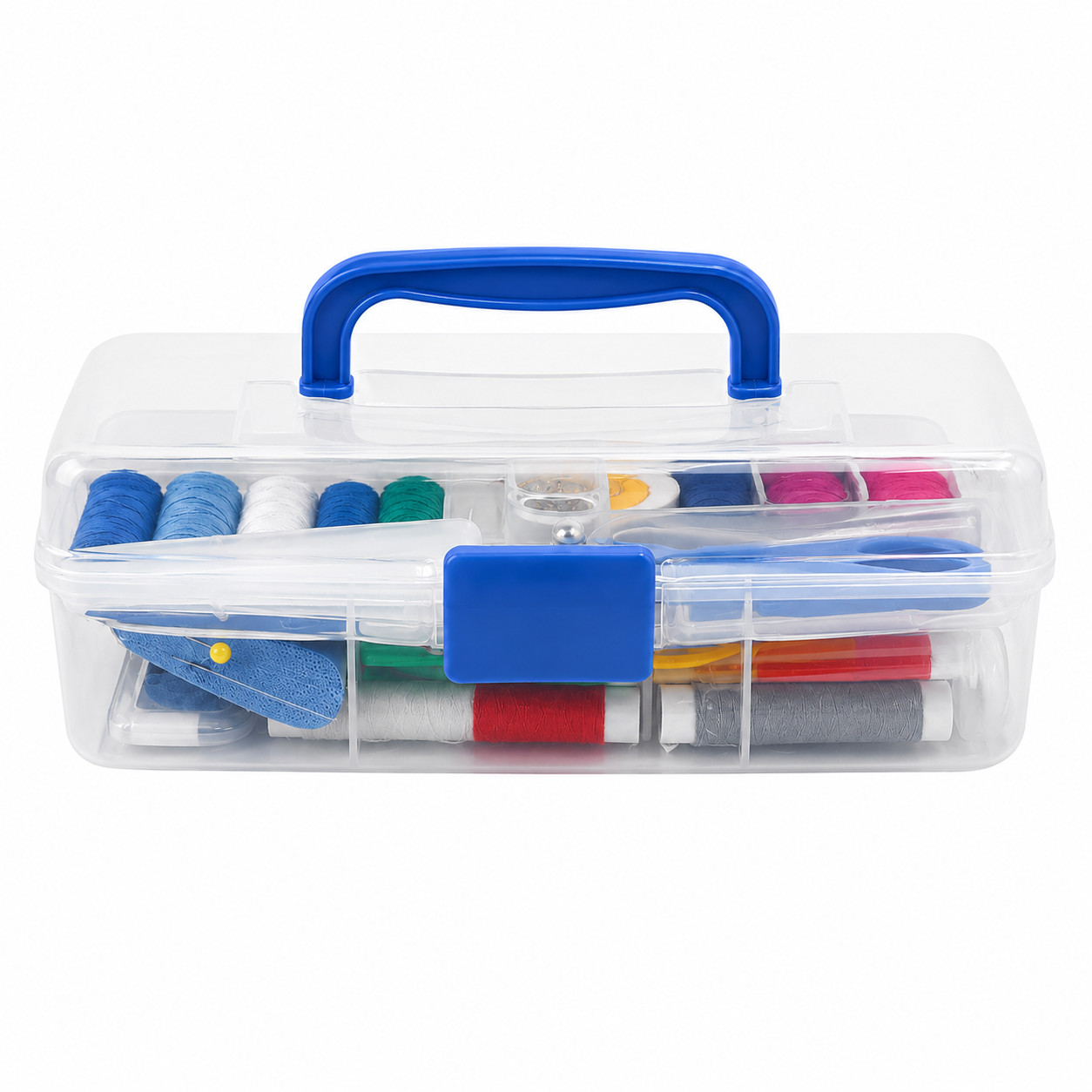 Portable Sewing Box Organizer | Multi-Compartment Sewing Kit Storage Case - Habitt