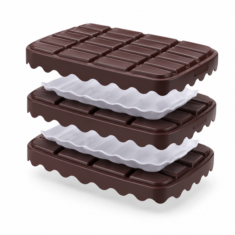 Choco Box Set – 3 Pcs, 500ML – Light Brown & Dark Brown