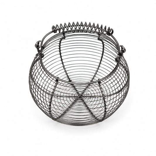 Round Metal Wire Egg Storage Basket