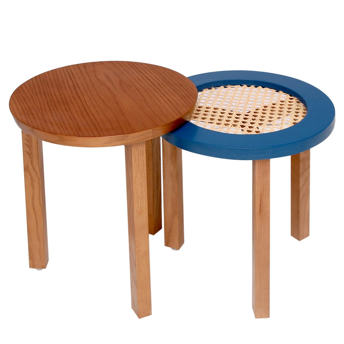 Rattan Block Nest of Table (set of 2) (Rung)