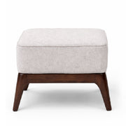 Oaklin Lounge Accent Chair with Ottoman – Upholstered Wooden Armchair & Footrest Set for Living Room - Habitt
