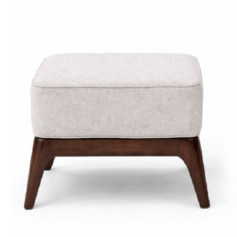 Oaklin Lounge Accent Chair with Ottoman – Upholstered Wooden Armchair & Footrest Set for Living Room - Habitt