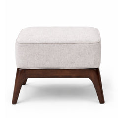 Oaklin Lounge Accent Chair with Ottoman – Upholstered Wooden Armchair & Footrest Set for Living Room - Habitt