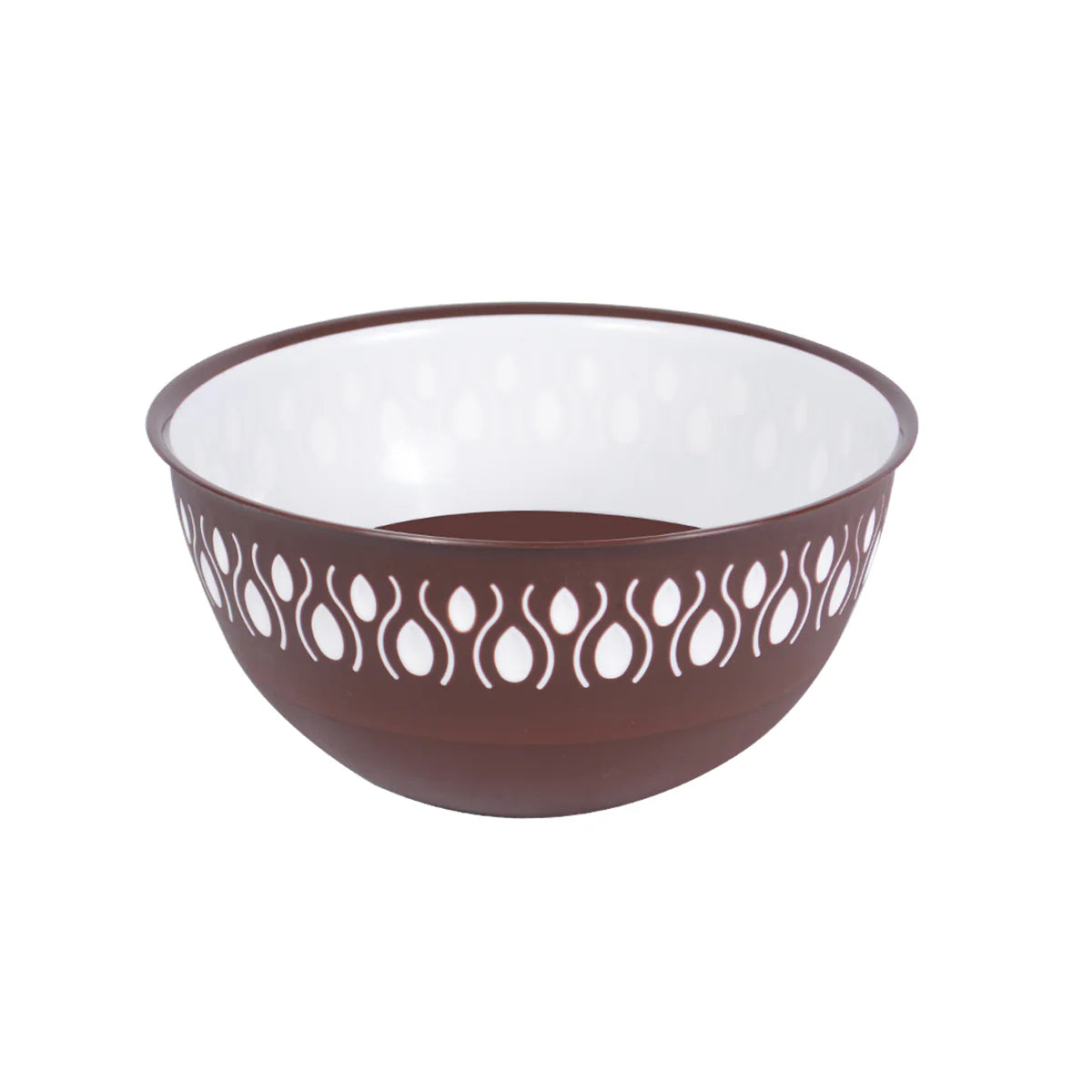 1Pc Adora Mixing Bowl – Red, Gray & Brown | Premium Plastic Kitchen Bowls in 3 Sizes (400ml, 1800ml, 3500ml)