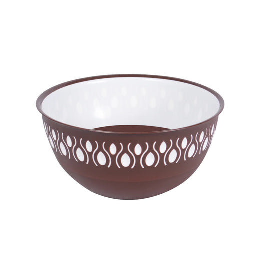 1Pc Adora Mixing Bowl – Red, Gray & Brown | Premium Plastic Kitchen Bowls in 3 Sizes (400ml, 1800ml, 3500ml)