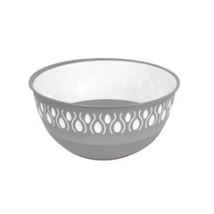 1Pc Adora Mixing Bowl – Red, Gray & Brown | Premium Plastic Kitchen Bowls in 3 Sizes (400ml, 1800ml, 3500ml)
