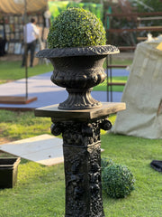 Carved Pedestal with victorian urn