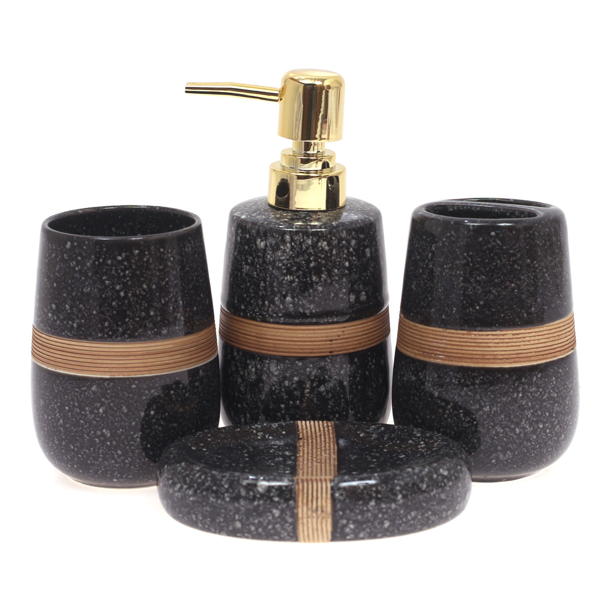 4Pcs Bathroom Set JY016 Black