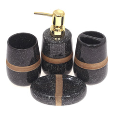 4Pcs Bathroom Set JY016 Black