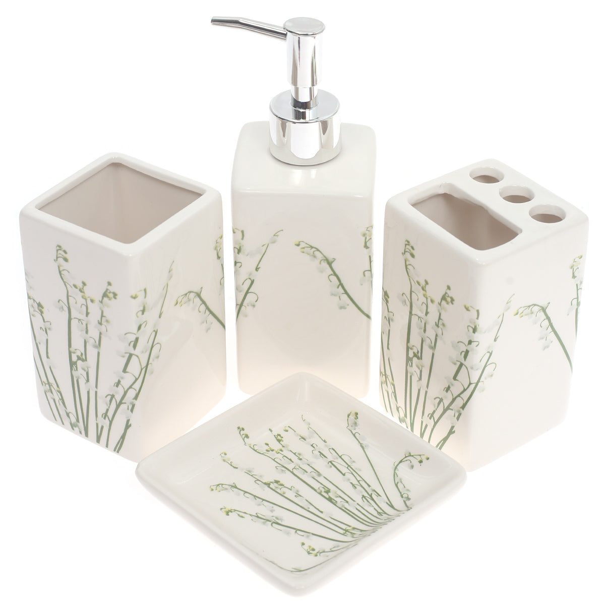 Bath Set Printed Green.DW10600