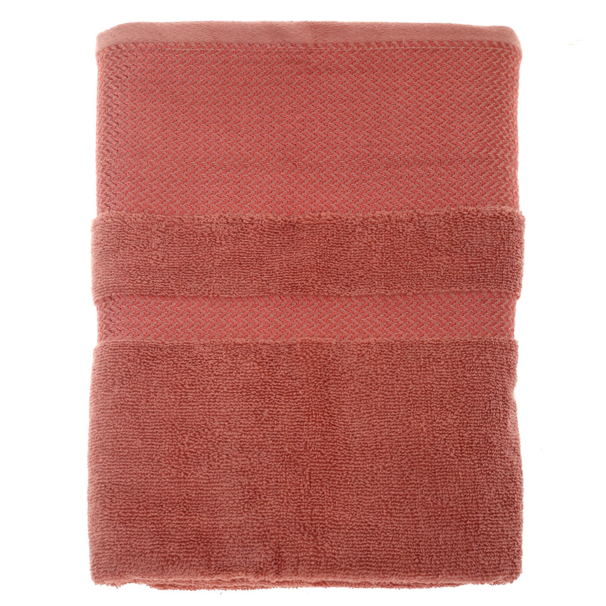 BATH TOWEL 500GSM.FABRIC.Peach.27X54