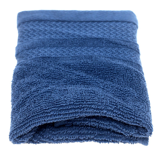 FACE TOWEL 500GSM.FABRIC.Blue.13X13 - Habitt