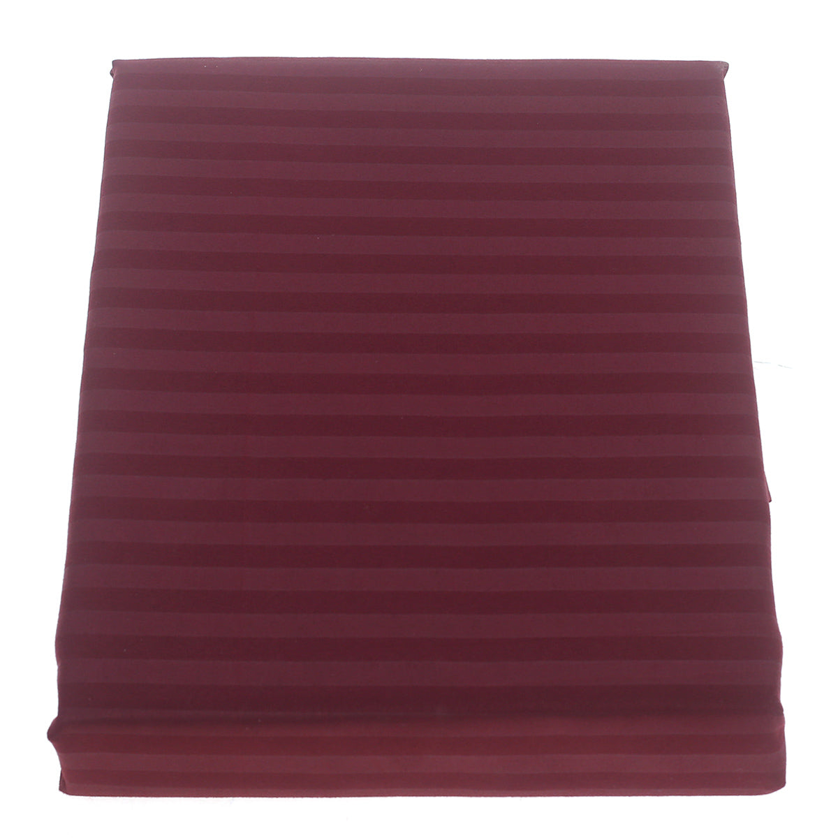 Maroon Stripe satin 6Pcs Double Bedding Set