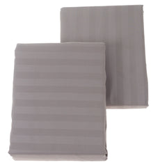 Grey satin 6Pcs Double Bedding Set