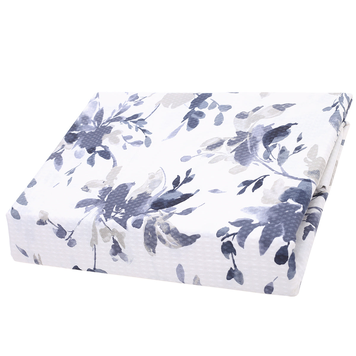 Blue Florals Double Bed Cover 94x102"